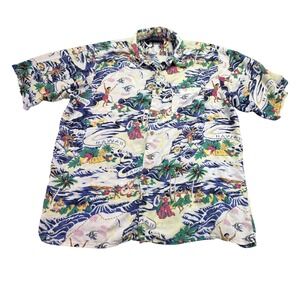 Vintage Pazzo Shirt Men's XL Hawaii Aloha Tropical Island Short Sleeve Button Up
